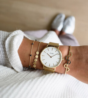 Cluse La Bohème Mesh Gold/White