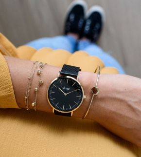 Cluse La Bohème Mesh Gold Black/Black