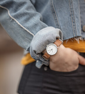 CHPO Light Brown Nato Mini – Silver