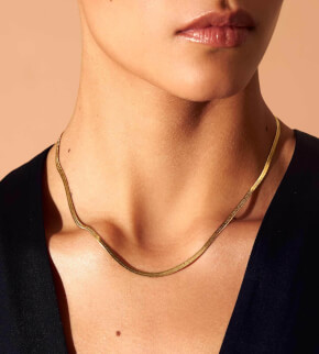 Šperky Rosefield náhrdelník Snake Necklace Gold