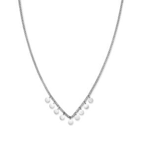 Rosefield náhrdelník TOC Necklace Multi micro coins Baxter Silver