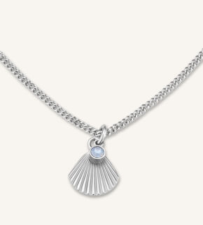 Rosefield náhrdelník TOC Necklace Twisting Sunray Coin pendant Silver