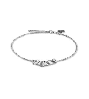 Rosefield náramok Lois Liquid Waved Charm Bracelet Silver