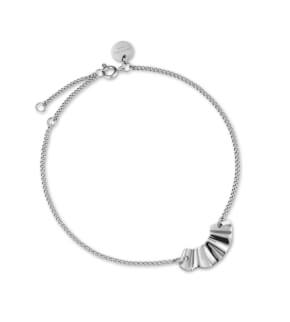 Šperky Rosefield n&aacute;ramok Lois Liquid Waved Charm Bracelet Silver